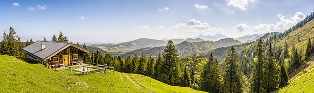 Vakantie alpen berghut natuur bergen