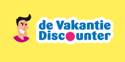 logo de Vakantiediscounter last minutes tot 4 uur voor vertrek