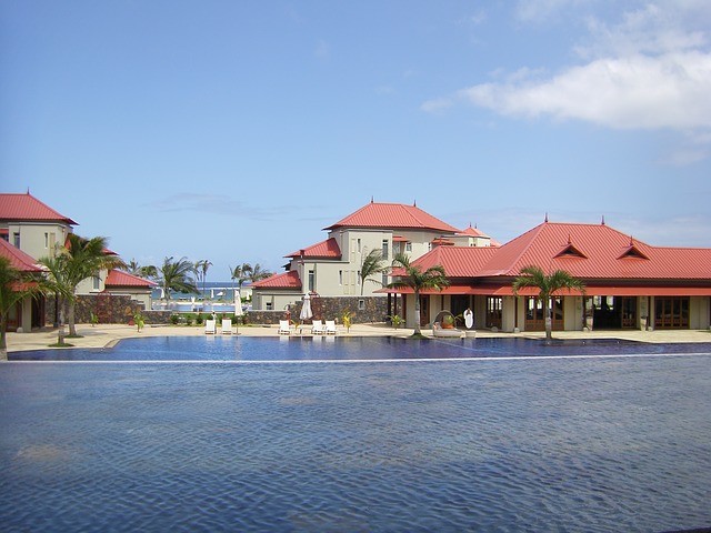 Hotel, zwembad, zonvakantie Mauritius