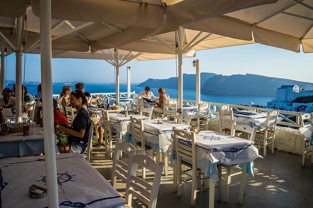 Griekenland restaurant aan zee