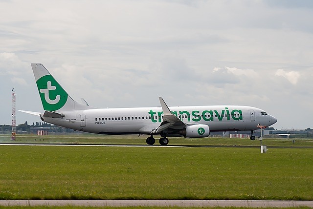 Luchtvaartmaatschappij Transavia vliegtuig