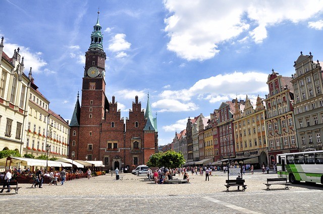 Wroclaw Polen plein