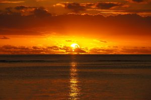 Zonsondergang Mauritius