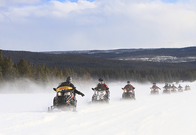 Winter sneeuwscooters vakantie