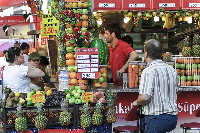 Markt fruit Istanbul Turkije
