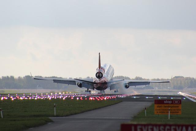 Vliegtuig landt op Schiphol