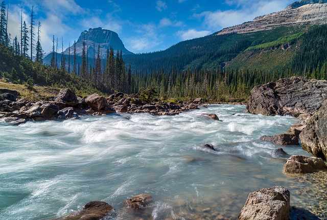 Reizen Amerika bergen rivier