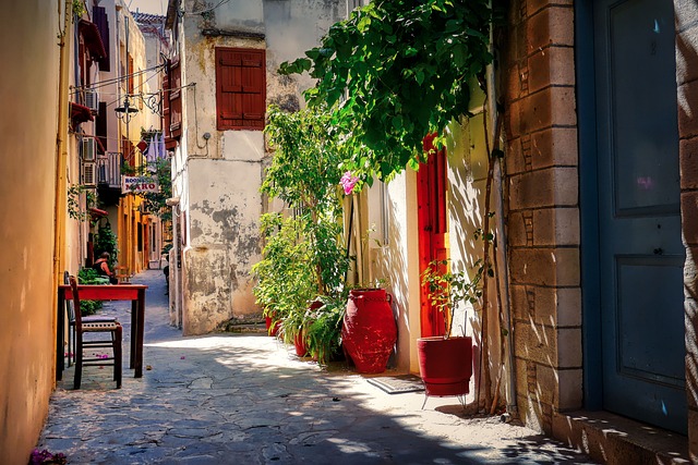 Chania Kreta Griekenland centrum steeg